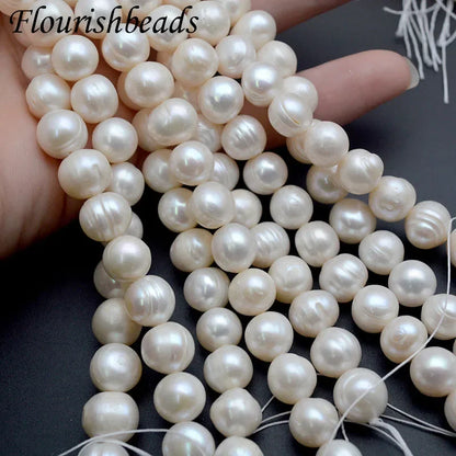 Middle Quality Cheap 5~11mm White Natural Freshwater Pearls Potato Oval Shape Round Beads For Jewelry Making